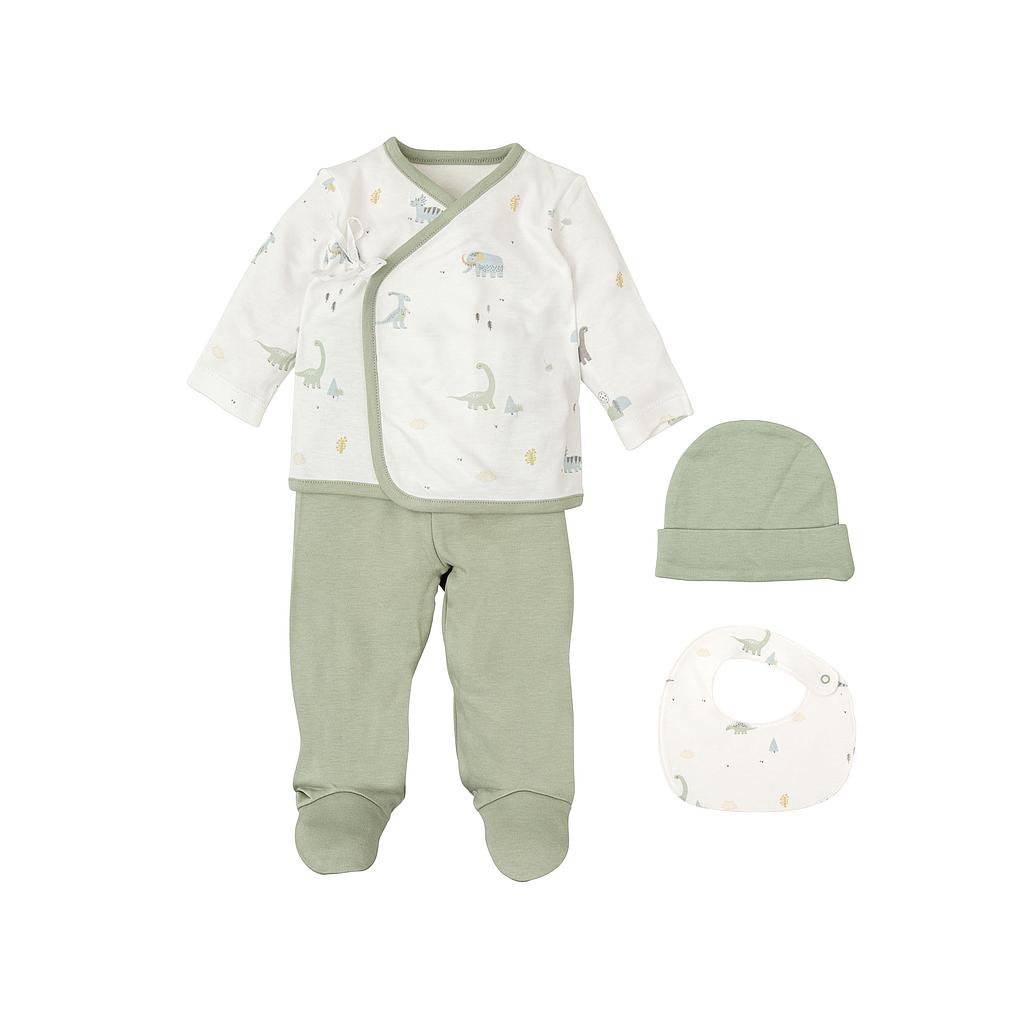 Set Nacimiento - 4p (jubon, Polaina, Gorrito y Babero 19x19) Trex