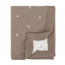 Manta doble cara tricot dots con Coralina HB Basics