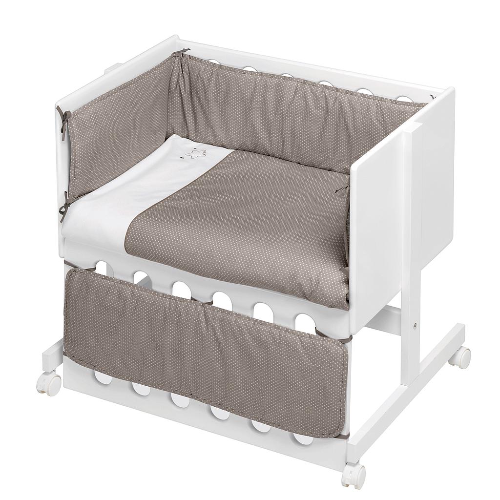 Vestidura Minicuna Colecho (Protector grande con Prot pequeño con F Nordica con relleno) Conejito Luna