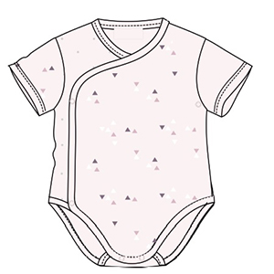 Body Manga Corta Estampado Fox