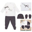 Set Nacimiento - 4p (jubon, Polaina, Gorrito y Bolsa de Muda) Guau