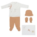 Set Nacimiento - 4p (jubon, Polaina, Gorrito y Bolsa de Muda) ovejitas