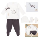 Set Nacimiento - 4p (jubon, Polaina, Gorrito y Bolsa de Muda) Jurasic