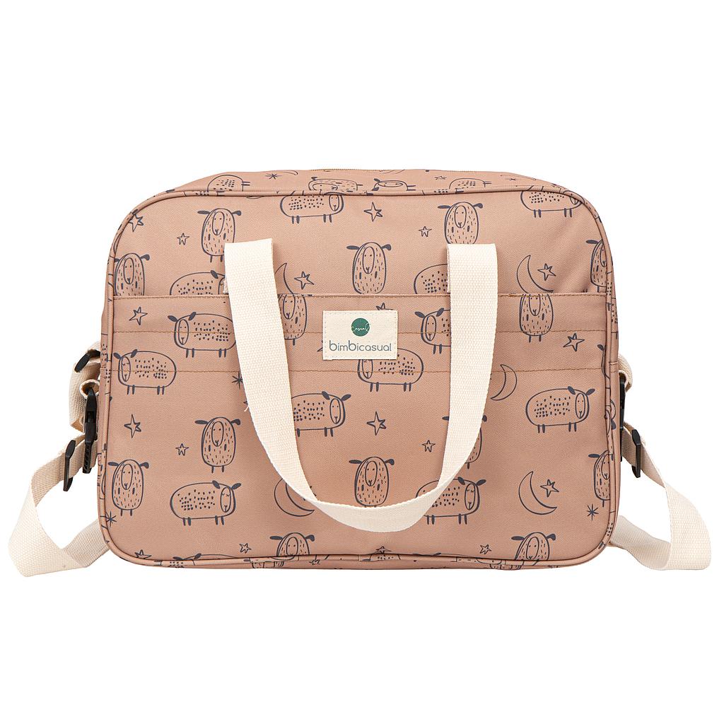 Bolso con cambiador ovejitas