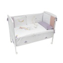 Colcha Cuna reversible con protector + set cojines  Unicornio