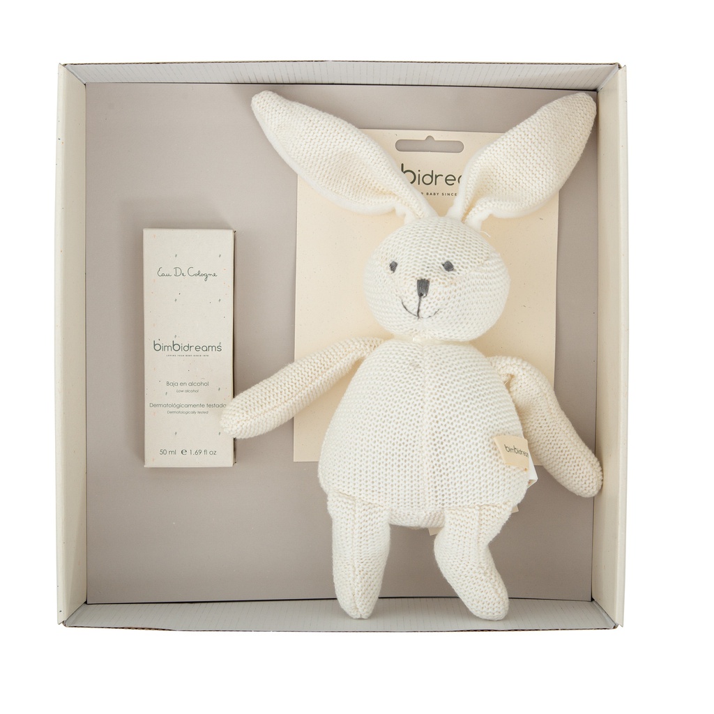 Caja de Regalo nº 6 - Agua de Colonia y peluche tricot Basics