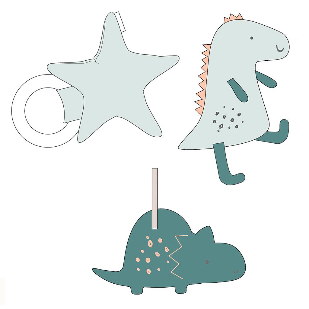peluche pack 3 Jurasic